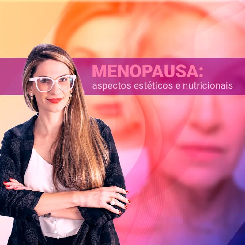 Capa do curso Menopausa — aspectos estéticos e nutricionais